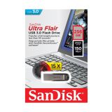 USB KLJUČ SANDISK 256GB ULTRA FLAIR 3.0 SREBRN, KOVINSKI, BREZ