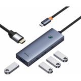 USB RAZDELILEC (HUB) BASEUS HUB POSTAJA 6V1 USB-CRJ45 BASEUS HDMI/USB/USB-C PD