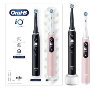 ELEKTRIČNA ZOBNA ŠČETKA ORALB IO6 DUO ČRNA/ROZA