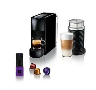 KAVNI AVTOMAT, KAPSULE NESPRESSO ESSENZA MINI ČRN & AEROCCINO