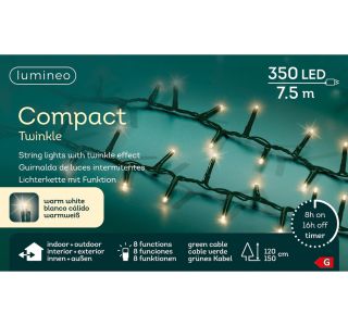 LUČKE LUMINEO 350 LED LUČK, 8 FUNKCIJ 750 CM,TOPLO BELE ZUNANJE