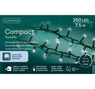 LUČKE LUMINEO 350 LED LUČK, 8 FUNKCIJ 750CM HLADNO BELE ZUNANJE