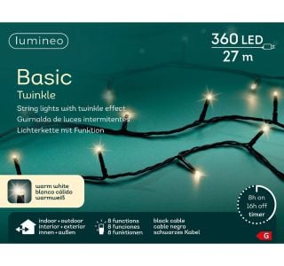 LUČKE LUMINEO LED 2700 CM 8 FUNKCIJ TOPLO BELE ZUNANJE