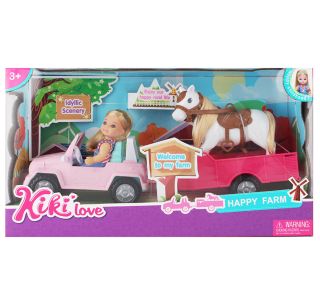 MASEN TOYS MALA PUNČKA S AVTOMOBILOM IN KONJIČKOM 864082