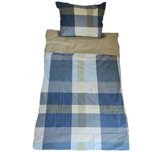 POSTELJNINA LIVING COTTON CARO V3 BLUE 140X200 50X70, RENFORCE, Z ZADRGO