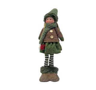 PRAZNIČNA FIGURA GLOSSTYLE PUNČKA, ZELENA 15X11X51 CM