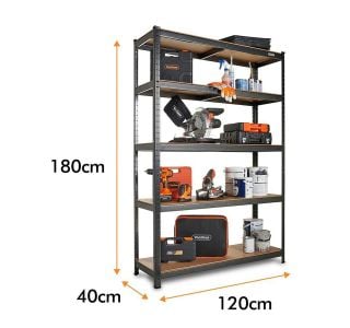 REGAL VONHAUS 180X120X40 CM 5P/175KG HAMMERITE