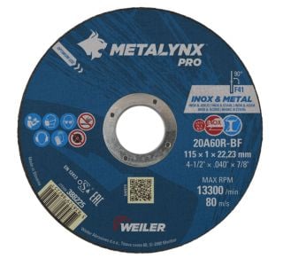 REZALNA PLOŠČA ZA RF METALYNX 115X1X22.23 MM 20A650R-BF 10+2 GRATIS