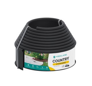 VRTNA OBROBA 2PR-TERRA COUNTRYLINE IZ PP MATERIALA, H=100MM, D=6 METROV - ČRNA