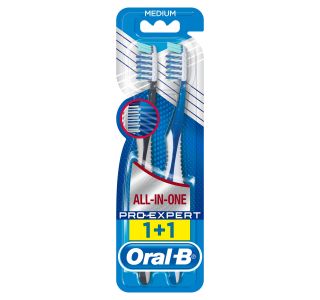 ZOBNA ŠČETKA ORALB PROEXPERT ALL IN ONE 40 MEDIUM 1+1