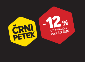 <br>črni petek<br>-12 % za nakup nad 40 €!