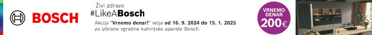 Bosch vračilo vgradni apartai 200 EUR